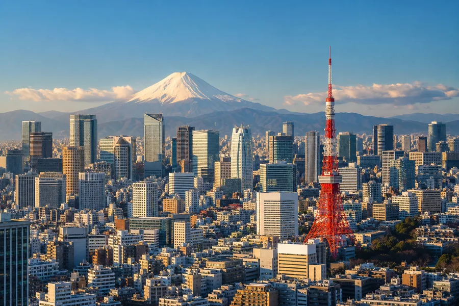 Tokyo skyline with Mount Fuji